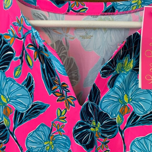 Mini Dress Size S Lilly Pulitzer UPF 50+ Nadine Chillylilly Pink Isle Blooming - Picture 3 of 4